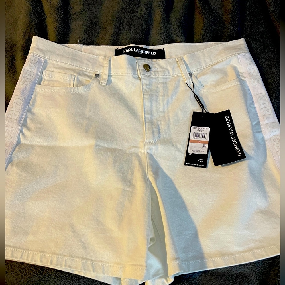 Karl Lagerfeld Paris Jean White Shorts - new with tags